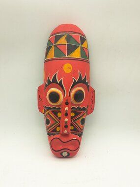 Indonesian Wooden Tribal Wall Mask